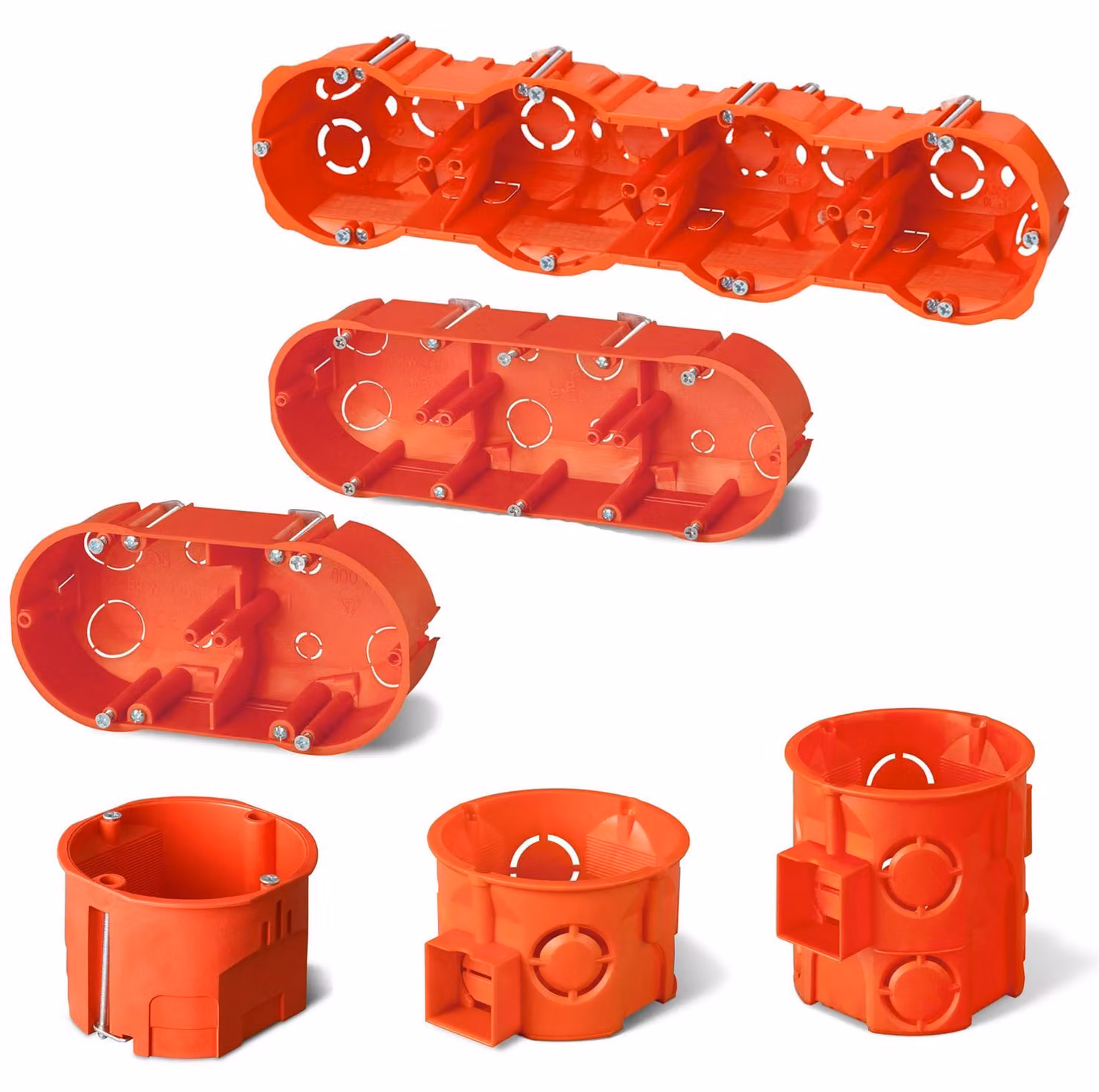 Scatola da parete per cavità Scatola di giunzione Scatola per cavità Scatola per interruttori Ø 60 x 61 mm