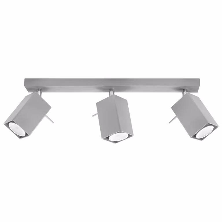 Lampada da soffitto MERIDA 3 grigio 3xGU10 10W acciaio 16x6x45cm Sollux Lighting
