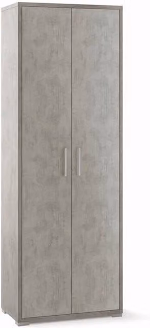 Armadio moderno con 2 ante in legno grigio opaco L/P/H: 71 x 41 x 199 cm – 1