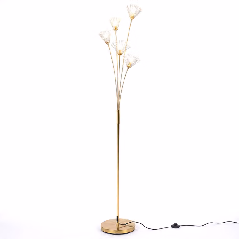 Lampada da terra COSTWAY, altezza 180 cm, a forma di tarassaco, con struttura in metallo e interruttore a pedale, lampada da terra decorativa, lampada da terra moderna, lampada da terra con luce direzionabile
