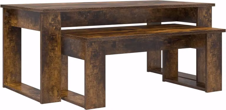 Set di Tavolini da Caffè 2 pcs Rovere fumé Legno multistrato