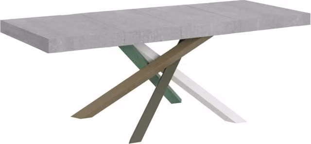 Tavolo allungabile Volantis Premium Giordanoshop in finitura cemento grigio L/P/H: 180-440 x 90 x 77 cm
