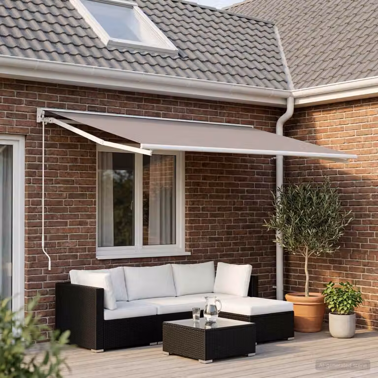 Telo di ricambio per tenda da sole vidaXL in poliestere, Grigio, L: 280 cm x P: 245 cm