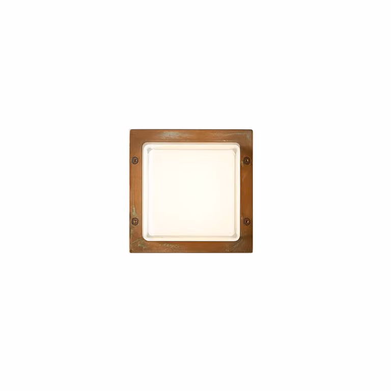 Moretti Luce Applique LED esterni Ice Cubic 3403 ottone antic, Bronzo / Ottone antico, Ottone