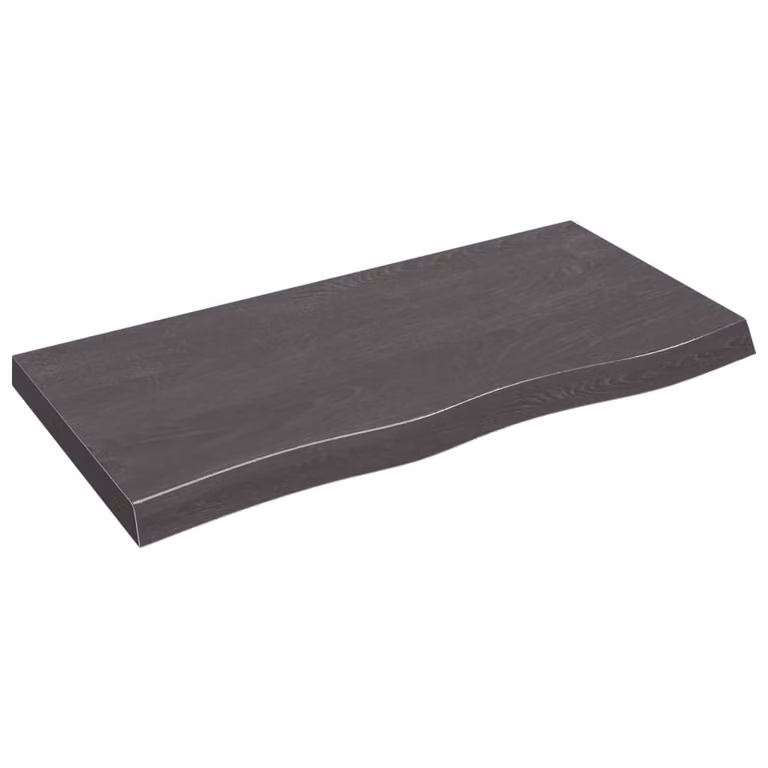 Piano Bagno Marrone Scuro 100x50x(2-6)cm Legno Trattato