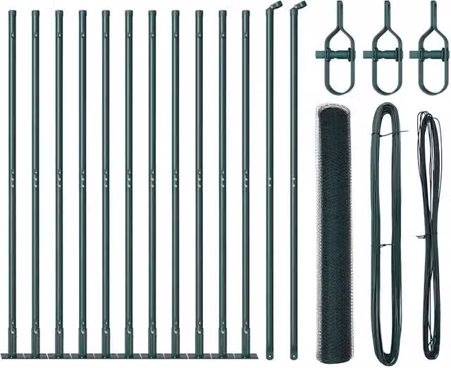Pannello per recinzione in acciaio verde DESIGN IN, L: 120 cm, H: 120 cm, P: 12 cm