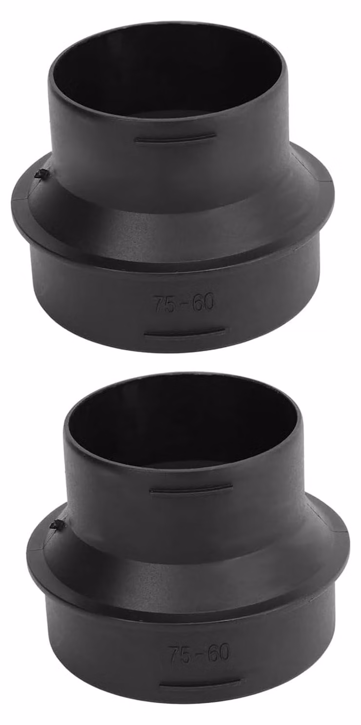 2 raccordi per tubi di condotti di riscaldamento, da 60 a 75 mm, resistenti e adattabili