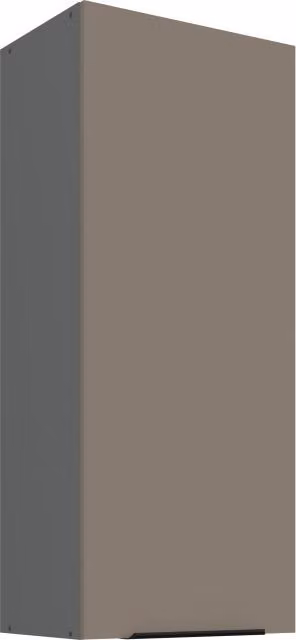 Mobile alto da cucina LUNARA - larghezza 45 cm, beige scuro / antracite