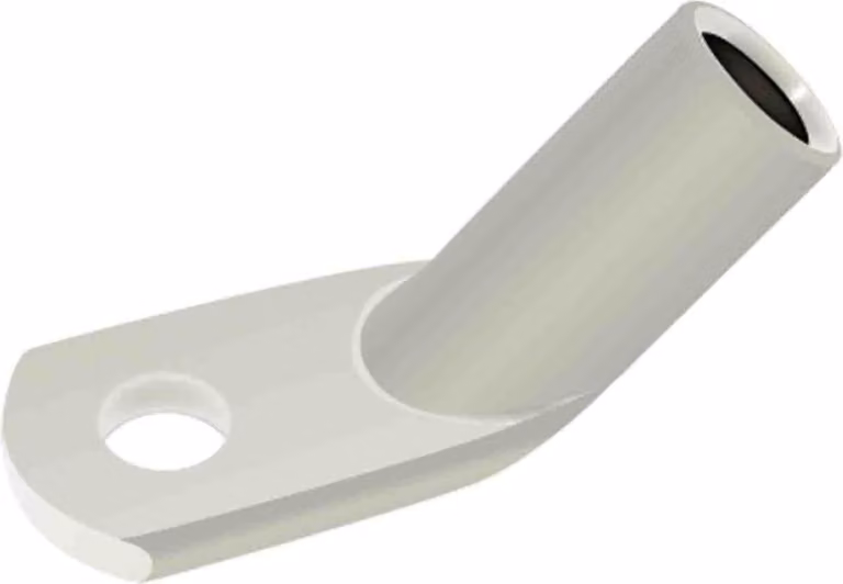 Capicorda tubolari non isolati, angolati a 45 gradi, sezione 6 mm² - 1 pezzo