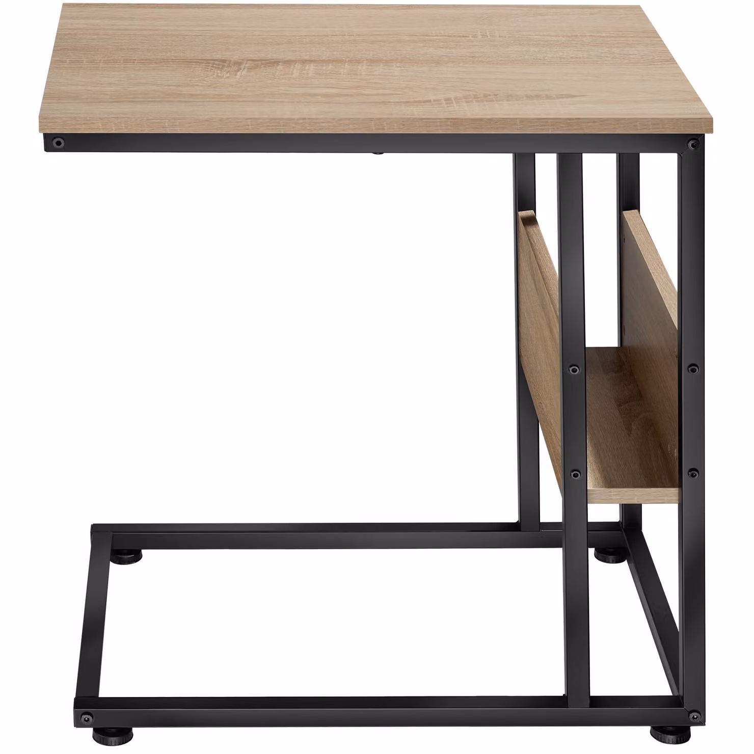 Tavolino Wigan TecTake GmbH in stile industriale, colore rovere e nero, L/P/H: 55 x 36,5 x 60 cm – 3