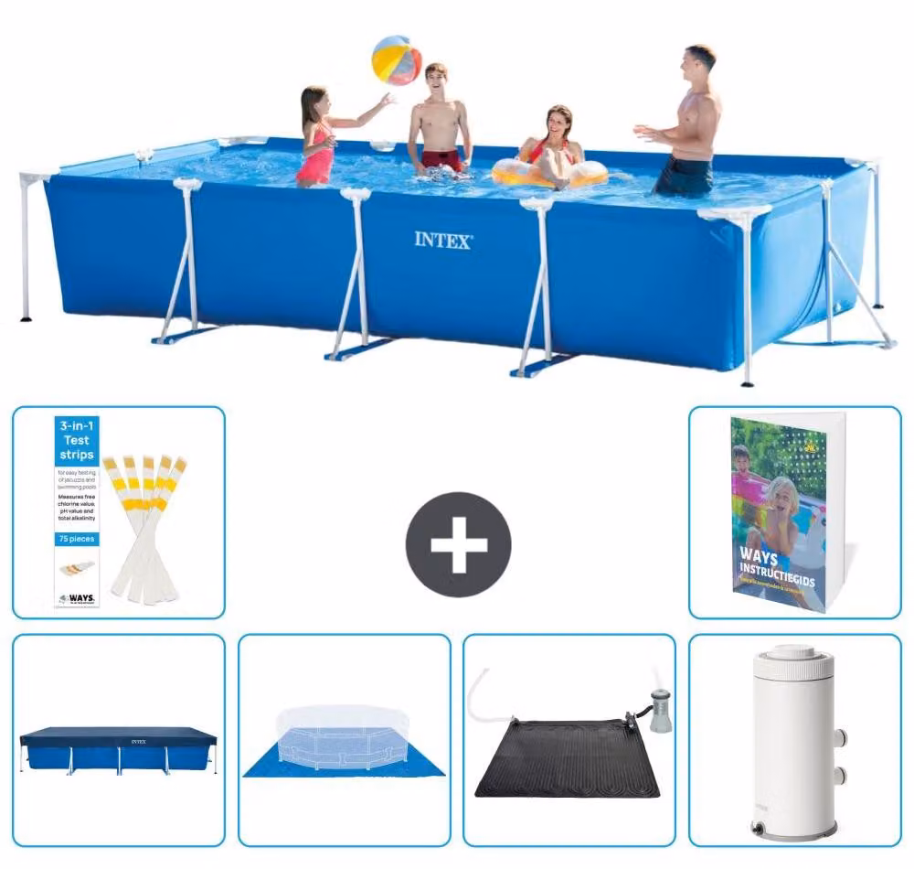 Piscina fuori terra rettangolare - 450x220x84 cm - Struttura in 5 parti, modello S92