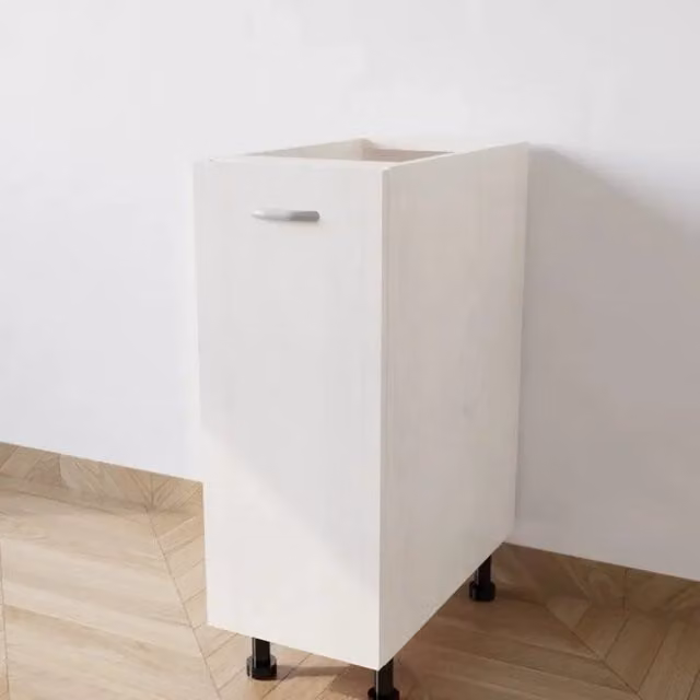 Base cucina Calandrelli in larice bianco con 1 anta, L: 30 cm, P: 55,5 cm, H: 72 cm
