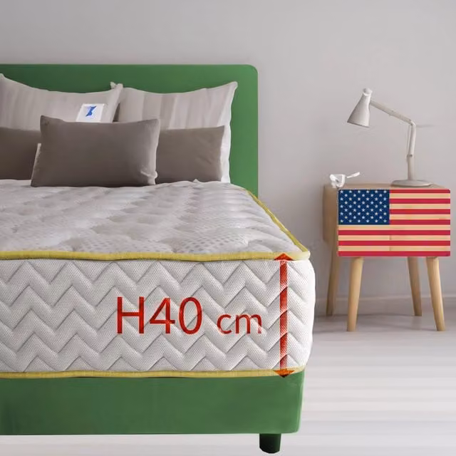 Materasso singolo in memory foam Comfy Line Modello California40 bianco con regolazione della temperatura H 40 cm x L 90 cm x P 200 cm – 1