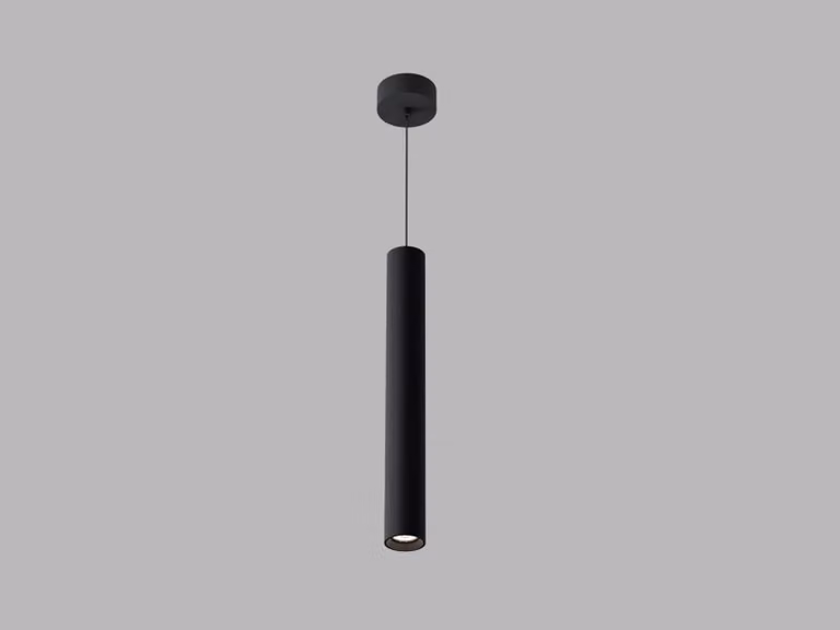 Apparecchio LED a sospensione MIKY Z CRI90 dimmerabile, Variante: MIKY Z, Ø 50 mm x 400 mm, 10 W, 800 lm, 3000 K, nero, ON/OFF