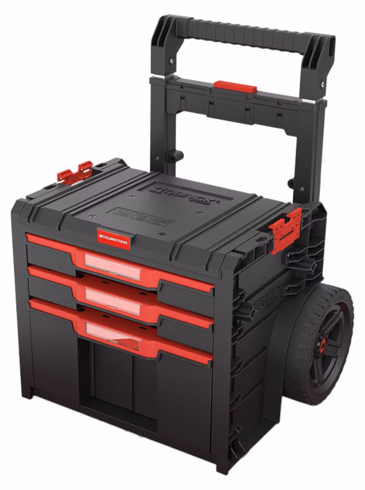 Toolbrothers RHINO L Drawer 3 Cart Plus ECO - Cassettiera mobile 2x 4,5 l 12 l con doppio manico telescopico
