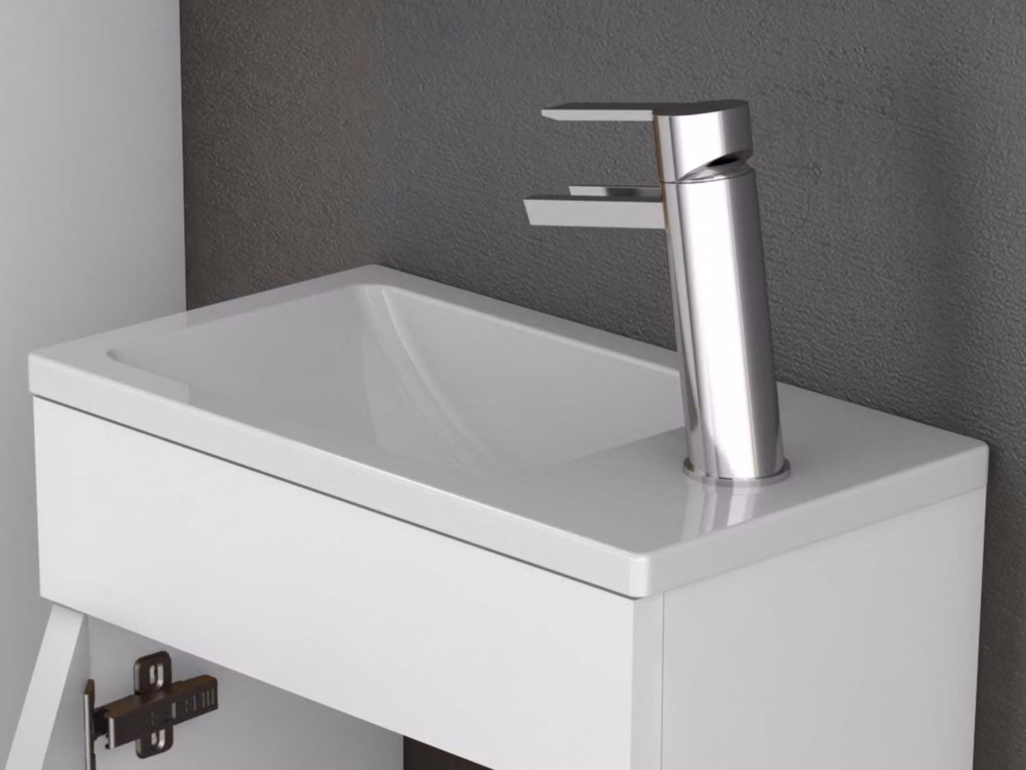 Mobile sottolavabo Gabun, bianco, 71x40,5x22,5 cm