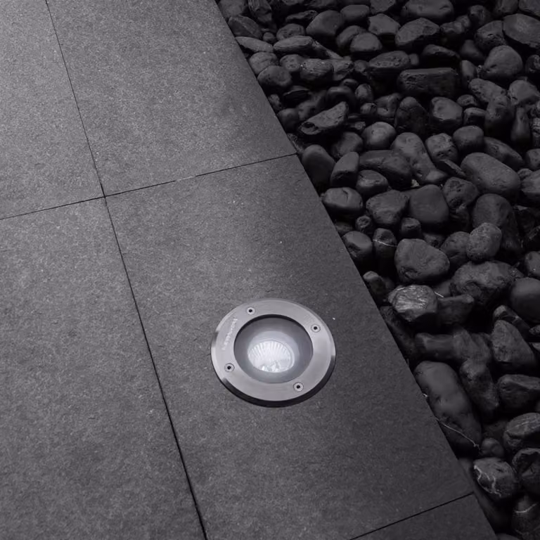 LEDS-C4 Lampada da interrare Gea GU10 GEA, Alluminio / Grigio / Zincato, Acciaio Inox, Moderno, Faretto da incasso da terra