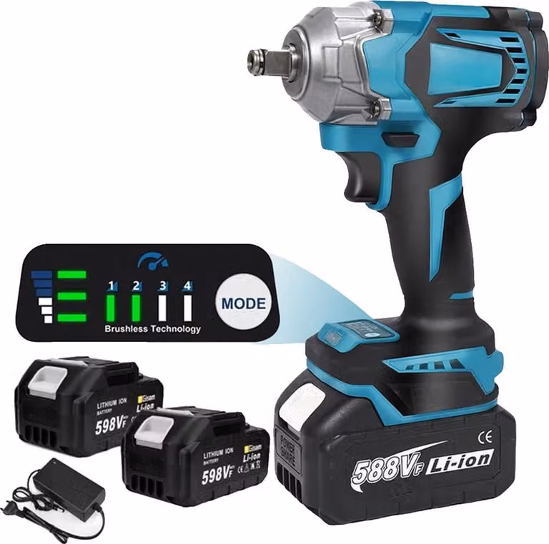 Avvitatore a impulsi, coppia 1200N.M, 8 marce, con 1 batteria