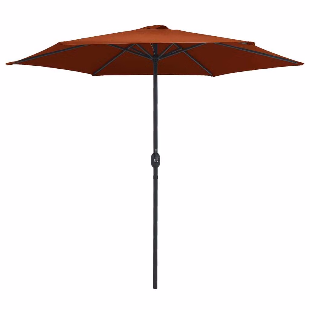vidaXL Ombrellone con palo in alluminio 270x246 cm terracotta