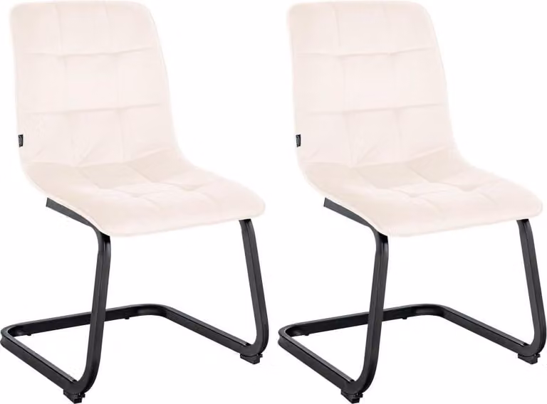 set di 2 sedie da pranzo in velluto - sedie - design senza tempo, elevato comfort di seduta