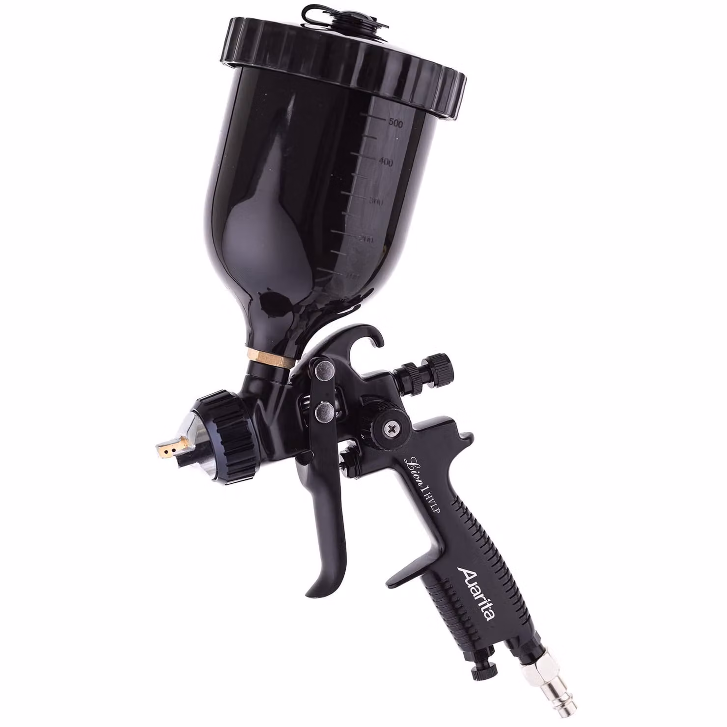 Pistola a spruzzo Auarita con tecnologia HVLP Lion 1 Black, ugello da 2,0 mm, 600 ml