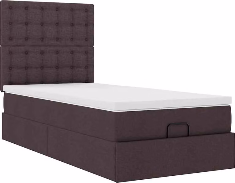 Struttura Letto Pouf con Materasso 90x190 cm in Tessuto