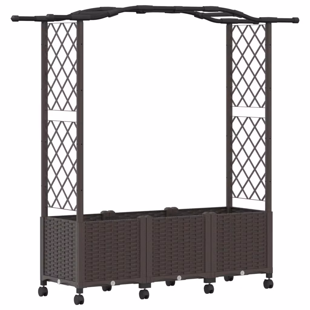 Letto rialzato con griglia e tetto vidaXL marrone L 164 x P 40 x H 144 cm – 2