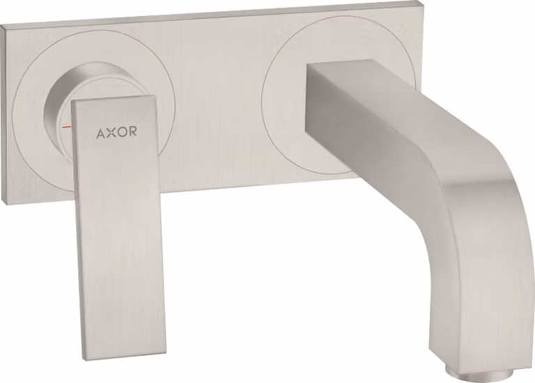 hansgrohe AXOR Citterio Mitigeur de lavabo, encastré, saillie 220mm, garniture découlement non verrouillable, avec plaque, 39119800, 39119800