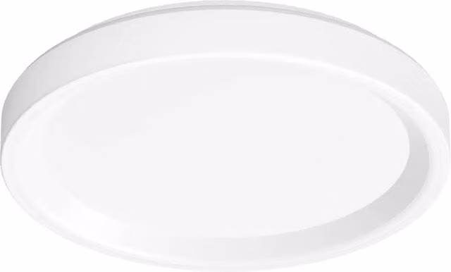 Plafoniera LED Linea Light Iside bianca con finitura in alluminio e plastica