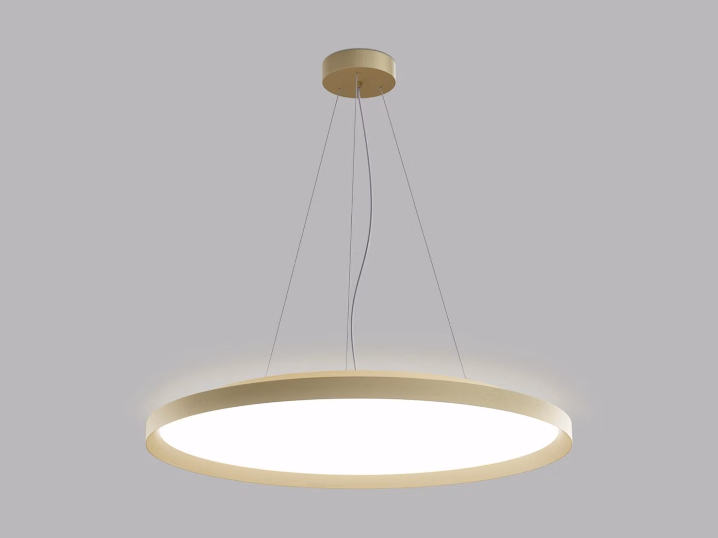Apparecchio LED a sospensione MOON P/N-Z CRI90 aura dimmerabile, Variante: MOON P/N-Z, Ø 800 mm, 88 W, 6160 lm, oro, 2CCT, TRIAC