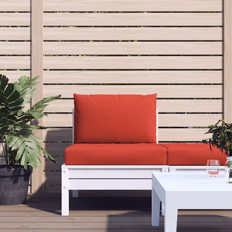 vidaXL Set di 2 Cuscini per Pallet Rossi in Poliestere Idrorepellente e Traspirante L/P/H: 60 x 60 x 9,5 cm