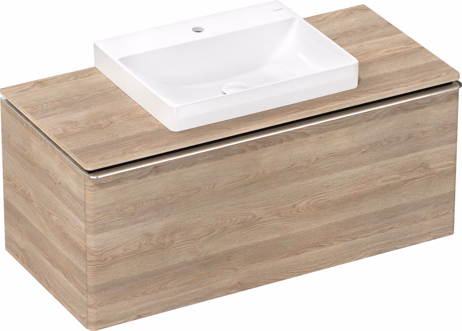 hansgrohe Xelu Q Console avec découpe au centre, 1180x550, pour vasque à poser 600x480mm, polie, 54111230, 54111230