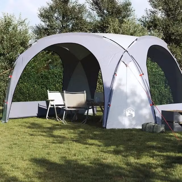 Tenda per Feste-Tenda da campeggio Bianca e Grigia Impermeabile