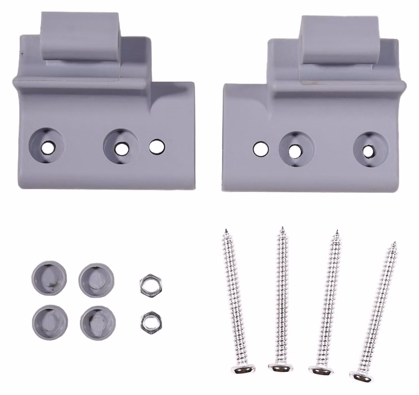 Supporto per finestra a tetto per Braas Atelier BA AF, set di maniglie, 2 pezzi, grigio