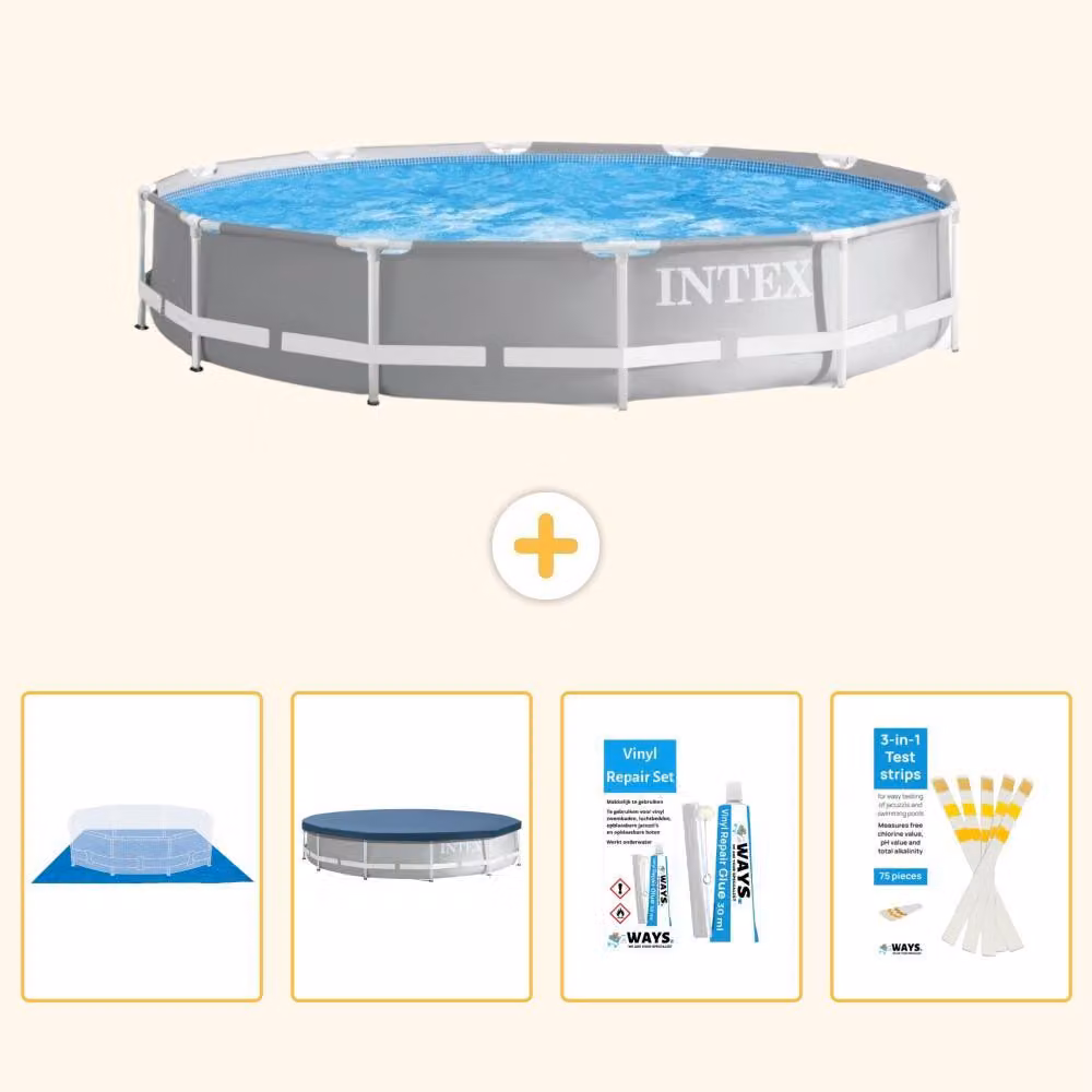Struttura per piscina a forma di prisma - 366x76 cm - composta da 5 elementi - modello S22481