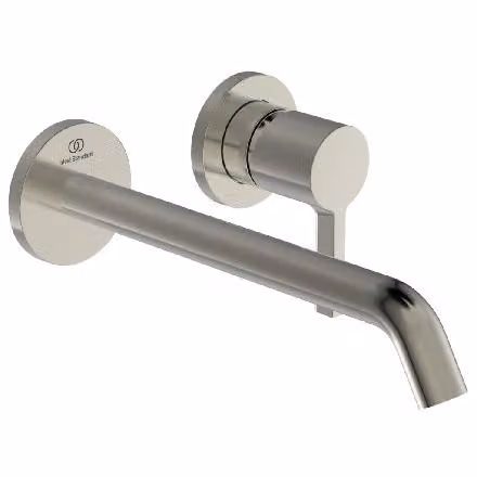 Ideal Standard Joy - Miscelatore per lavabo da incasso, bocca di erogazione 225 mm, installazione a 2 fori, Silver Storm A7379GN