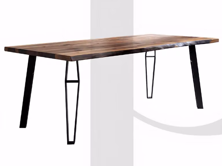 Tavolo da pranzo, stile moderno, colore marrone, nuovo, pratico, rettangolare, confortevole, in legno