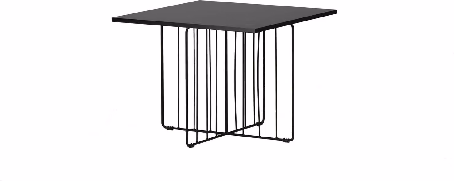 FURNLUX Tavolino Dayton Nero 60cm / Hauptfarbe: Schwarz / Dimensioni: 60 x 60 x 45 cm