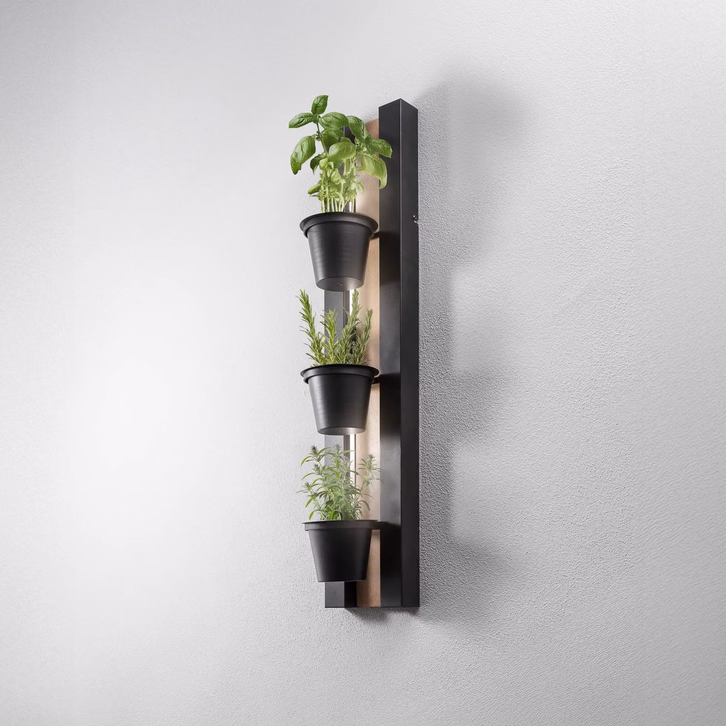 Applique da parete a LED Shelf Luminex, Nero, Soggiorno / Sala da pranzo, Metallo, Moderno, Applique a LED