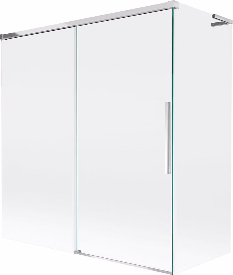 Mexen Rox L paravento per vasca da bagno a 2 ante scorrevoli 150 + 70 x 150 cm, trasparente, cromo - 8C9L-150-070-01-00