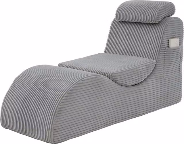 Poltrona lounge moderna Gomyway in velluto grigio con schienale a conchiglia e braccioli, L: 66 cm, P: 90 cm, H: 66 cm
