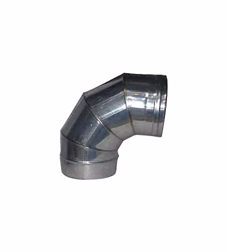 Gomito Inox Settori 90° 8 cm Ala