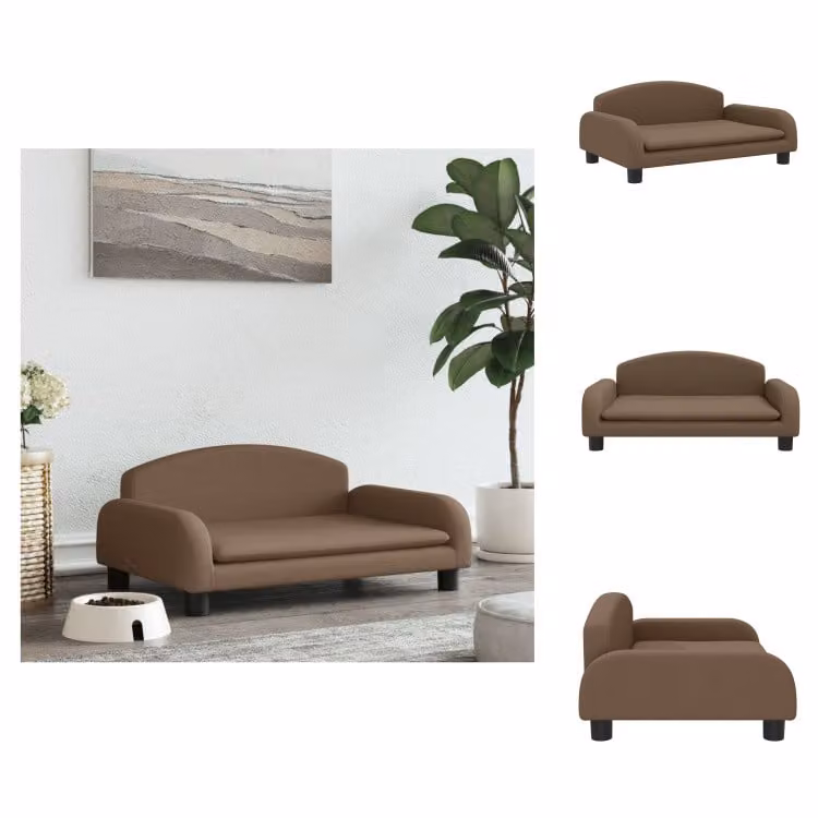 vidaXL Letto per cani marrone 70x45x30 cm in tessuto - Letti per cani