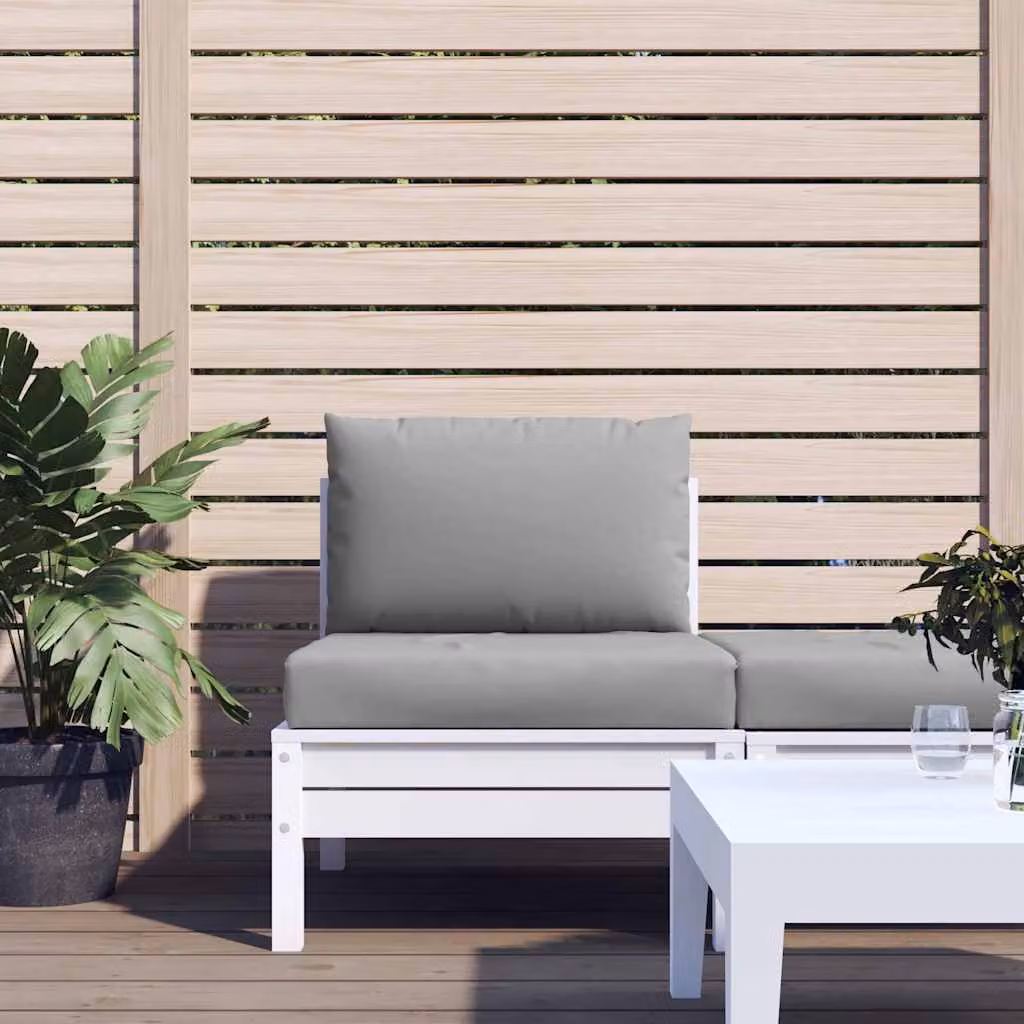 Set di 2 cuscini per pallet vidaXL grigi in poliestere impermeabile e traspirante L/P/H: 60 x 60 x 9,5 cm