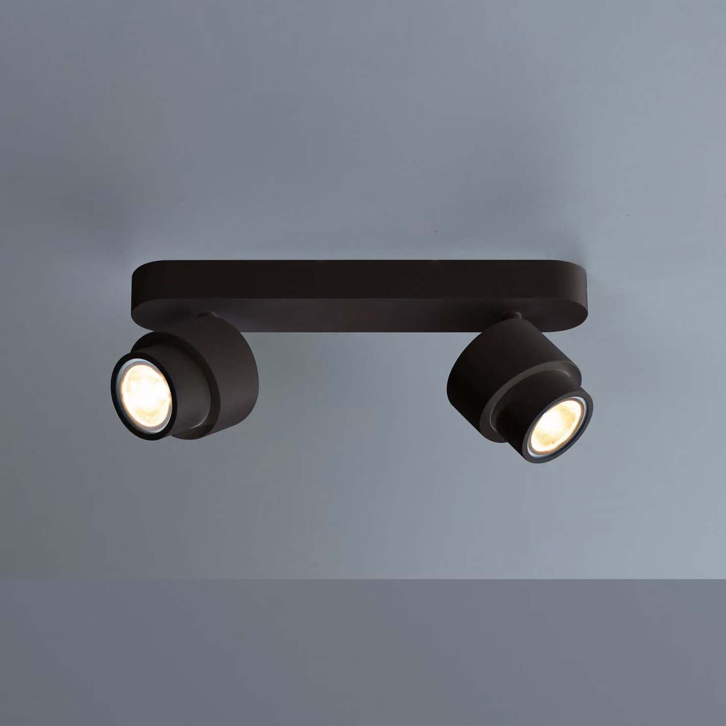 Escale Faretto LED BRUSH, nero, 30 cm, a 2 luci, metallo, dimmerabile, 2.700 K dimmerabile, Nero, Soggiorno / Sala da pranzo, Alluminio, Moderno, Downlight