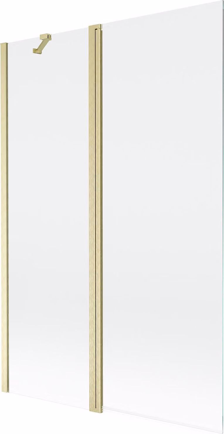 Mexen Mist paravento doccia 2-ante 120 x 150 cm, trasparente, oro spazzolato - 8A9-120-011-55-00