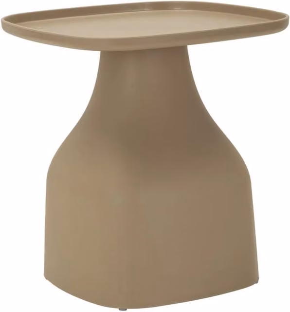Tavolino da salotto Gea Vikasa Home in plastica beige L/P/H: 48 x 48 x 50 cm