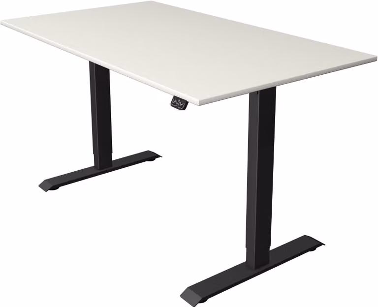 Tavolo da salotto/da bar Move 1, regolabile elettricamente in altezza, LxPxH 140x80-123 cm, bianco/antracite