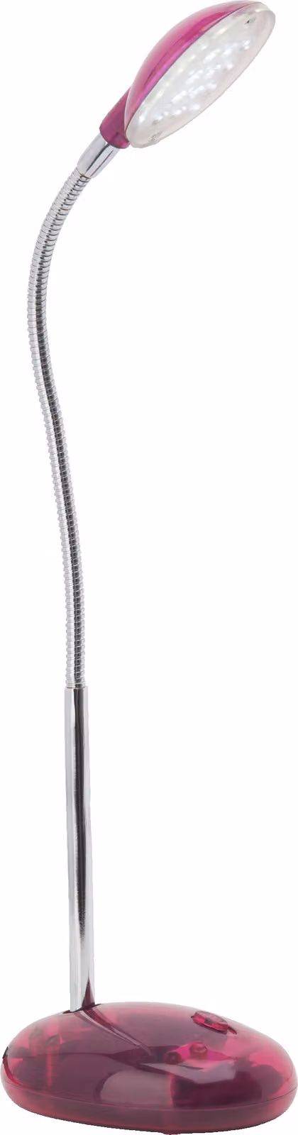 Lampada da tavolo a LED, regolabile, altezza 32 cm, 2W, 140 lm, rosa
