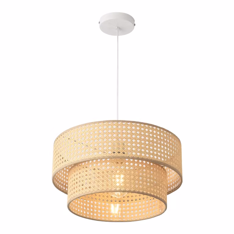 Lampada a sospensione "Ascot" _40 cm effetto rattan